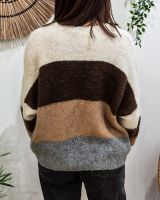Gilet femme boutonné à rayures Eulalia