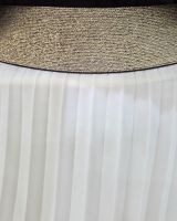 Jupe longue plissée femme grande taille élastique doré pailleté