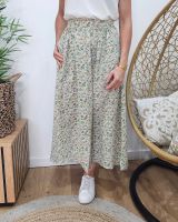 Jupe femme mi-longue boutonnée verte Sophie