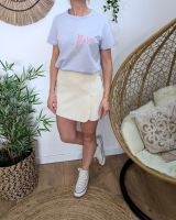 Jupe short femme écrue