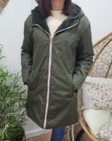 Parka femme kaki réversible fausse fourrure Armanda