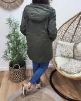 Parka femme kaki réversible fausse fourrure Armanda