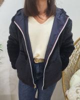 Parka femme bleu marine réversible fausse fourrure Sora