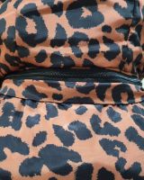 Doudoune longue femme réversible léopard choco et noire