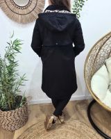 Parka femme longue esprit trench noire Nola