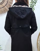 Parka femme longue esprit trench noire Nola