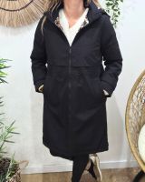 Parka femme longue esprit trench noire Nola