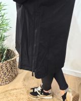 Parka femme longue esprit trench noire Nola