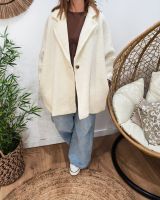 Manteau long femme dos étoile et manches léopard