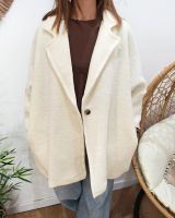 Manteau long femme dos étoile et manches léopard