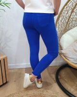 Jean femme bleu roi skinny taille haute 7/8