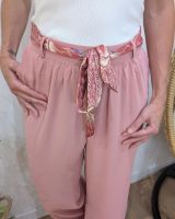 Pantalon femme fluide rose poudré Yunaé
