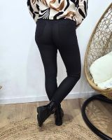 Pantalon femme similicuir noir skinny push up