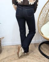 Jean femme bleu brut wide leg