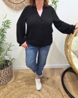Jean femme élastiqué grande taille bleu moyen Irisia