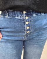 Jean femme élastiqué grande taille bleu moyen Irisia
