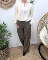 Pantalon femme fluide prince de Galles Zéa