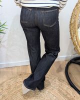 Jean femme wide leg taille haute brut coupe confort +
