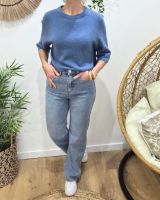 Jean femme Wide leg bleu clair coupe confort