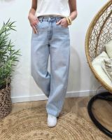 Jean femme balloon bleu clair coupe confort