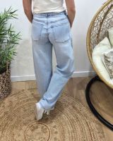 Jean femme balloon bleu clair coupe confort