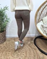 Pantalon femme taupe skinny 7/8