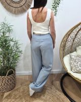 Pantalon femme fluide bleu Allegra