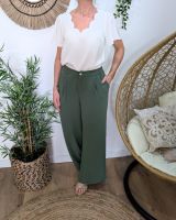 Pantalon femme fluide kaki Aricia