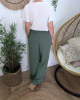 Pantalon femme fluide kaki Aricia