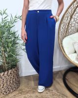 Pantalon femme fluide bleu roi Aricia