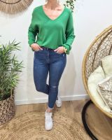 Jean femme bleu 7/8 skinny poches effet abîmé