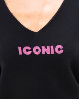Pull femme col V Iconic
