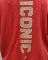 Pull femme col V dos Iconic pailleté