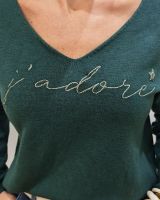 Pull femme J'adore pailleté