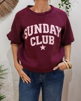 Sweat femme manches courtes Sunday Club