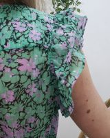 Robe longue Déborah vert et parme