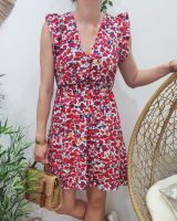 Robe femme fleurie rouge Clotilde