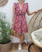 Robe femme fleurie rouge Clotilde