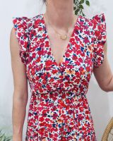 Robe femme fleurie rouge Clotilde