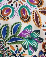 Robe longue femme écru motif multicolore Ambroise