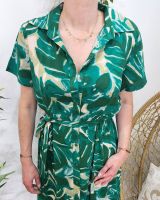 Robe mi-longue femme verte Acadia