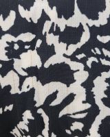 Robe longue femme noire fleurs écrues Tehanie