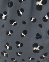 Robe femme noire motif leopard velours doré