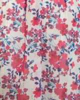 Robe femme blanche fleurs fuchsia bleu mauves Eïra