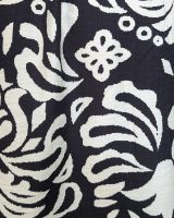 Robe femme évasée noir et écrue Sérénaé