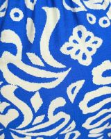 Robe femme évasée bleu roi et écrue Sérénaé