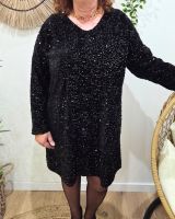 Robe courte femme velours sequins et dos noué