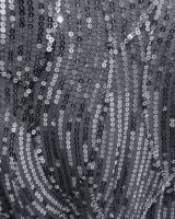 Robe femme noire à sequins et broche Izel