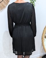 Robe femme noire liseré noir brillant Joy