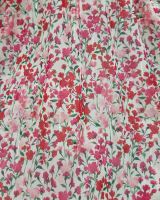 Robe longue femme écrue fleurs roses rouges Noémie